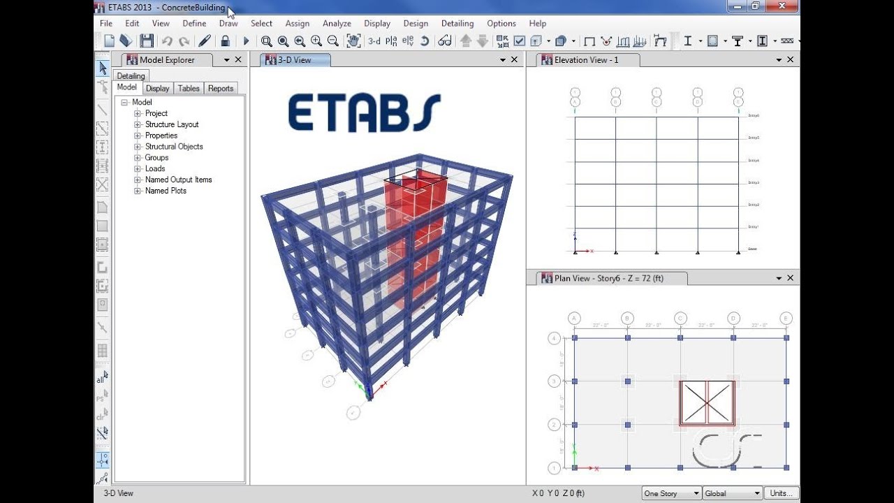 ETABS - 03 Introductory Tutorial Concrete: Watch & Learn - YouTube