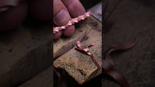 How to make a hand-knitted copper ring #7