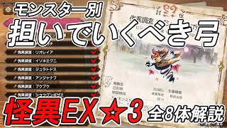 【傀異EX☆3】これでもう迷わない！担ぐべき弓をモンスター別に解説！【モンハンサンブレイク】