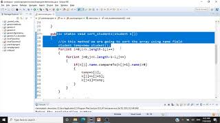 Java Programming - Sorting an Array of Objects in Java - Exercise - CSE1007