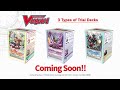 Cardfight!! Vanguard Trial Deck 01, 02 & 03