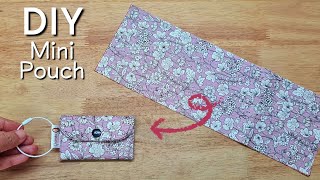 How to make Easy Pouch Keychain | DIY Bag Sewing Tutorial