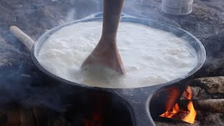 Cooking Cheap Quarantine breakfast Camping (Hominy) | Jamaica Vlog