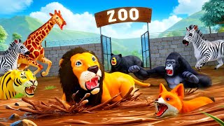 Wild Animals Stuck in Mud! Epic Zoo Rescue Adventure with Their Animal Friends!