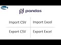 Import & Export the CSV or Excel file in/from Pyhon using Pandas