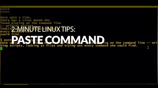 How to use the paste command