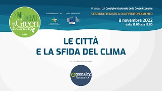 Sessione tematica Green City -  Stati Generali green economy