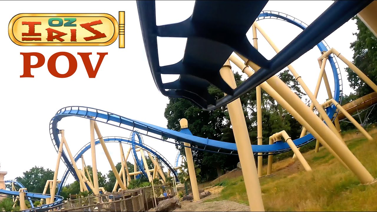 OzIris Front Row POV Parc Astérix B&M Inverted Roller Coaster - YouTube