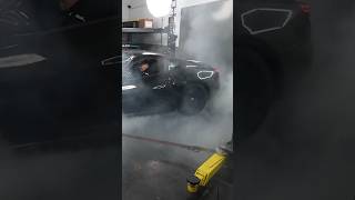 INSANE STRAIGHT PIPED FERRARI 599 BURNOUT IN THE HQ!