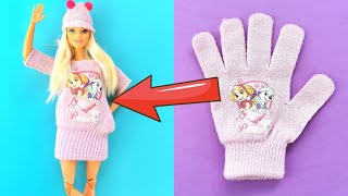 DIY Barbie CLOTHES with Socks and Glove | Best Barbie Clothes Tutorial