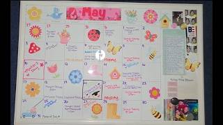 May 2026 Calendar Reset | Sped Up #whiteboard #calendar #organization