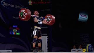 Dumitru Captari (77) - 185kg \u0026 192kg Clean and Jerks @ 2016 European Championships