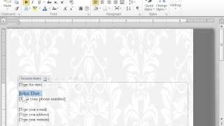 Modify a Document Template - Word 2010