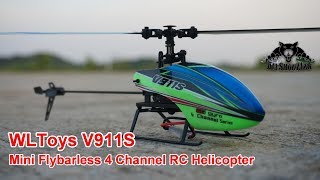 WLtoys V911S 2.4G 4CH 6-Aixs Gyro Flybarless RC Helicopter RTF