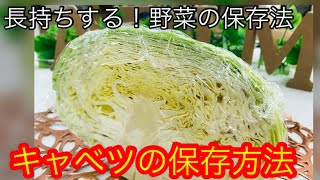 知って得する！長持ちする！野菜の保存法！キャベツの保存方法