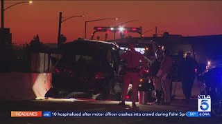 Officers injured in crash while responding to separate collision in Pomona