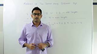 Binary Search : Median of two sorted arrays of different sizes.