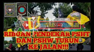 ribuan pendekar PSHT dan PSHW turun kejalan