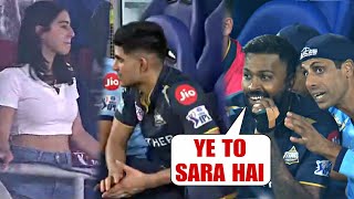 Hardik Pandya teasing Shubman Gill when SARA ALi KHAN came to watch CSKvsGT Final | IPL 2023