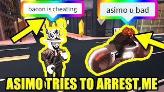 Roblox Playing With The Creator Of The Jailbreak Asimo3089 - asimo3089 badcc breaking the train roblox jailbreak w