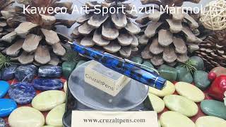 Cruzaltpens - Pluma Estilográfica Kaweco Art Sport Azul Mármol