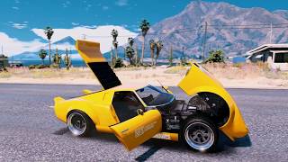 Pegassi Monroe Custom GTA V car crash , speed test , presentation 4K _REVIEW