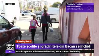 Toate școlile și grădinițele din orașul Bacău se închid