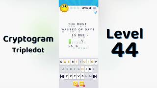 Cryptogram Tripledo Level 44 Solutions 🧩 | Logic Puzzle Game | Mini Boss
