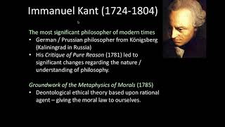 Ethics L13 / Kantian Deontology (Meta. of Morals), Preface & Ch 1