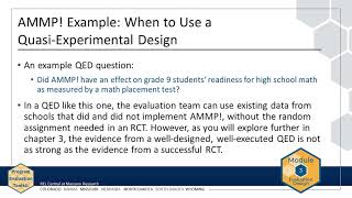 Module 3, Chapter 1: Evaluation Design (REL Central)