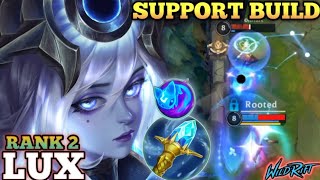 LUX OVERPOWER SUPPORT BUILD! PERFECT POSITION MVP PLAY - TOP 2 GLOBAL LUX BY Bonhart - WILD RIFT