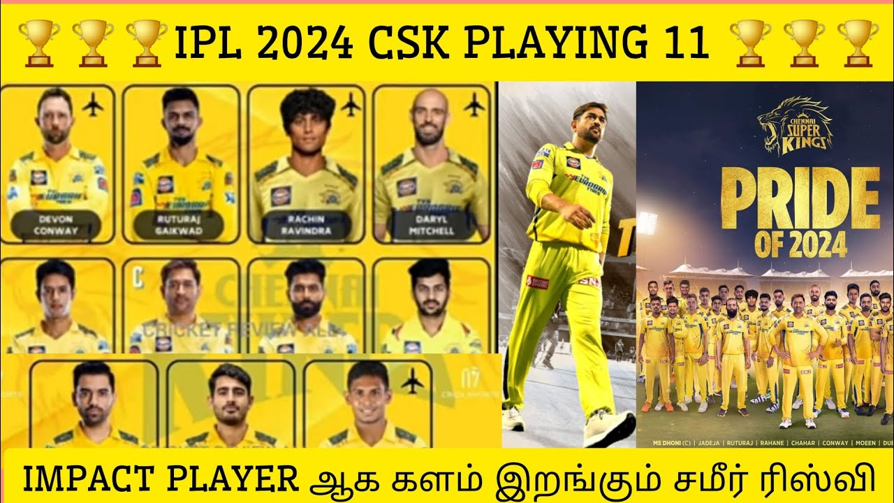 IPL 2024 CSK Playing 11 - YouTube