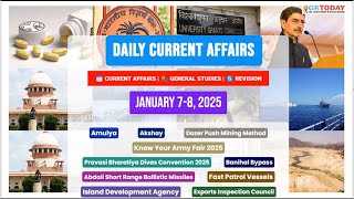 GKToday Current Affairs 🎯 7-8  January, 2025