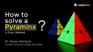 Learn solving Pyraminx in 3 minutes | V First Method | Ft. Naren Ramesh | Cubelelo