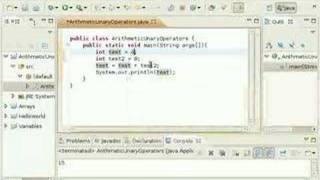 Java Video Tutorial 7: Arithmetic/Unary Operators(Pt 1 of 2)