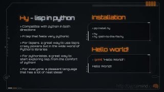 Introduction to Hy - Lisp in Python