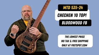 MTD 535-24 Bass Review: A Stunning Instrument with a Chechen Top and Bloodwood Fingerboard