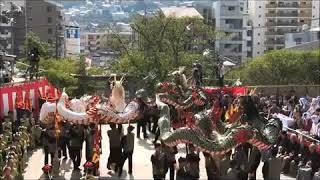 2016年長崎くんち 前日 筑後町３頭龍踊