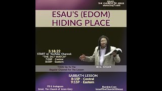 ESAU’S (EDOM) HIDING PLACE