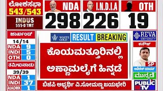Lok Sabha Election Results Live: Annamalai Trailing With 20,000 Votes | HR Ranganath