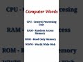 learn computer words computer abbreviations