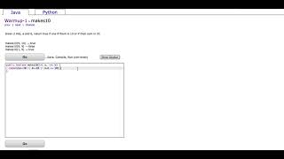Java: CodingBat– Warmup-1– makes10