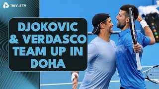 Novak Djokovic \u0026 Fernando Verdasco Team Up In Verdasco's Last Ever Tournament | Doha 2025 Highlights