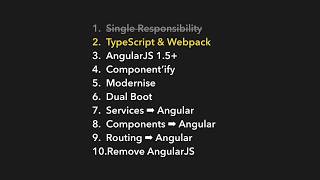 EP 4.1 - AngularJS Migration Step 2 - TypeScript & WebPack Typescript & Webpack