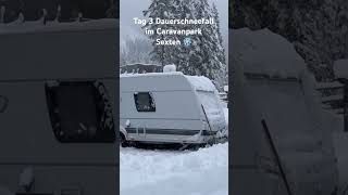 Tag 3 Dauerschneefall im Caravanpark Sexten und es schneit immer weiter…