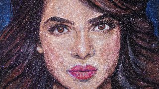 PRIYANKA CHOPRA all Glitter Portrait by TRILLI