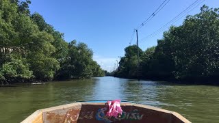 unlock experience sail a long tail boat in Na Klua canal at Samutprakarn Thailand | relax