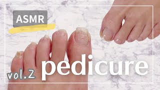 [foot care] ASMR foot nails (using pusher, nipper cuticle treatment)