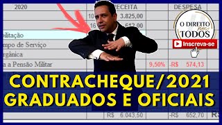 🔴O CONTRACHEQUE DE 2021 - GRADUADOS, OFICIAIS E PENSIONISTAS 🔴CONTRIBUIÇÃO, ADICIONAL DE HABILITAÇÃO