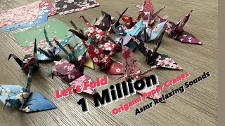 Asmr Sounds Folding Origami Paper Cranes Cherry Blossoms Sleep Relaxation